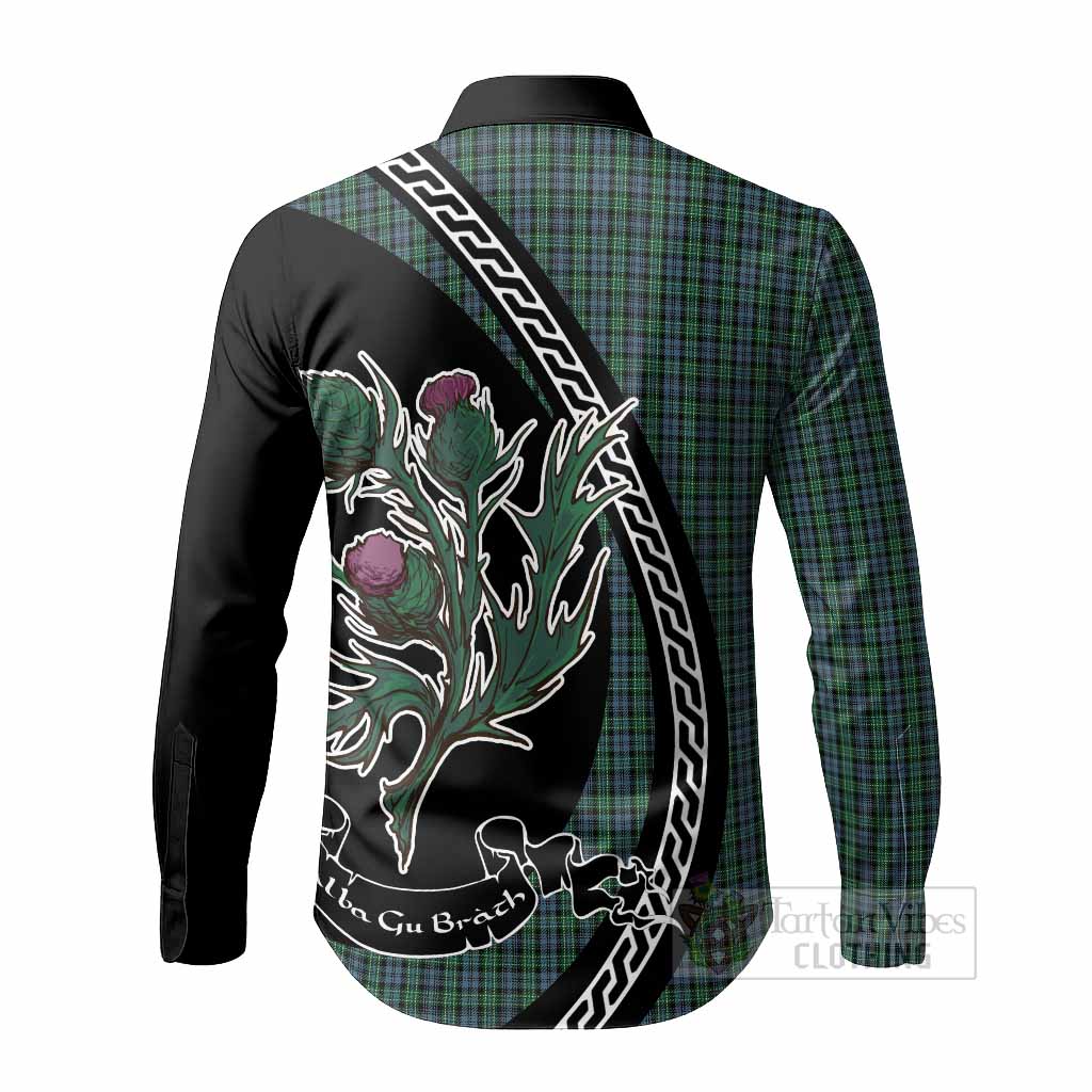 Arbuthnot Family Crest Tartan Long Sleeve Button Shirts Alba Thistle Inspired - Tartan Vibes Clothing
