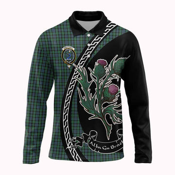 Arbuthnot Family Crest Tartan Long Sleeve Polo Shirt Alba Thistle Inspired - Tartan Vibes Clothing