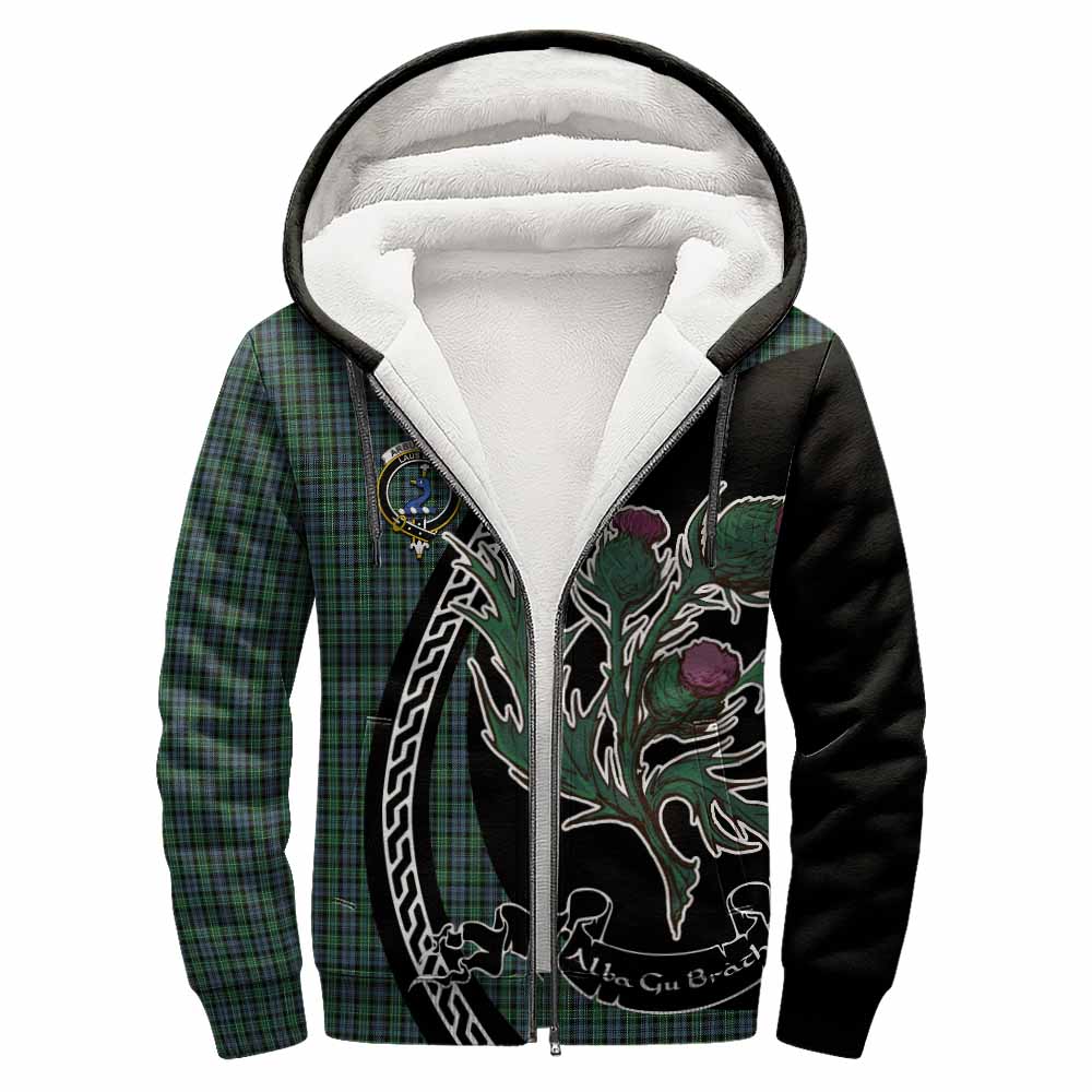 Arbuthnot Family Crest Tartan Sherpa Hoodie Alba Thistle Inspired - Tartan Vibes Clothing