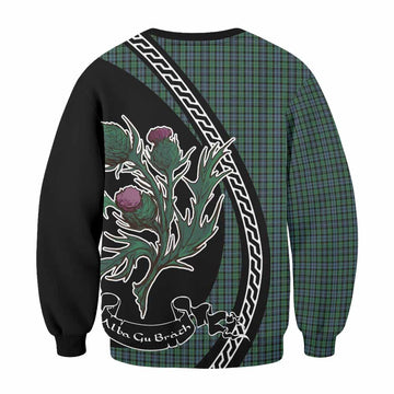 Arbuthnot Family Crest Tartan Sweatshirt Alba Thistle Inspired - Tartan Vibes Clothing