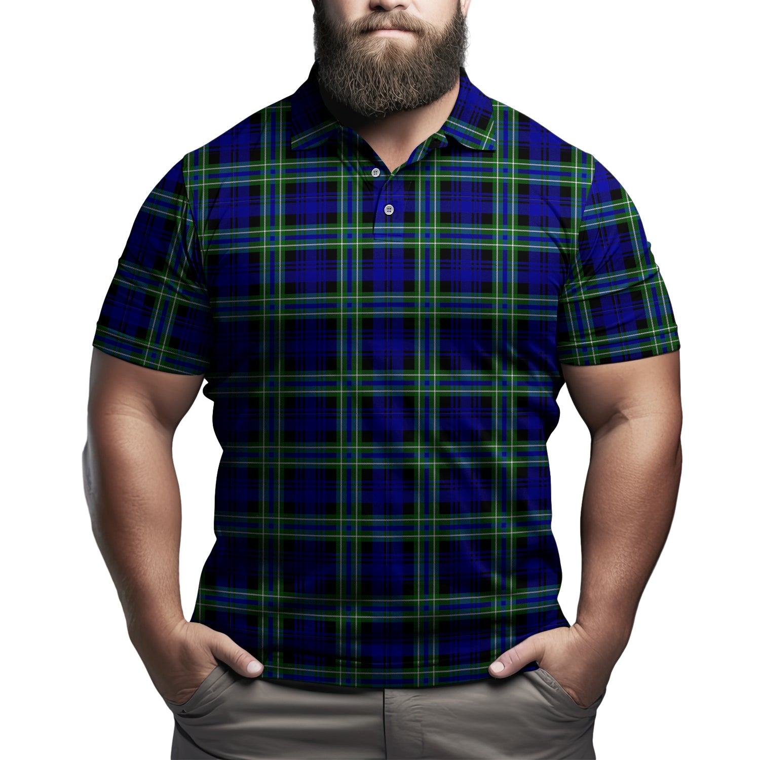 Arbuthnot Modern Tartan Mens Polo Shirt - Tartanvibesclothing