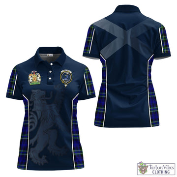 Arbuthnot Modern Tartan Women's Polo Shirt with Family Crest and Lion Rampant Vibes Sport Style