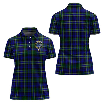 Arbuthnot Modern Tartan Polo Shirt with Family Crest For Women