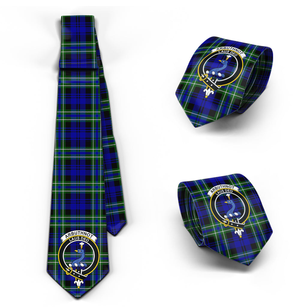 Arbuthnot Modern Tartan Classic Necktie with Family Crest Necktie One Size - Tartanvibesclothing