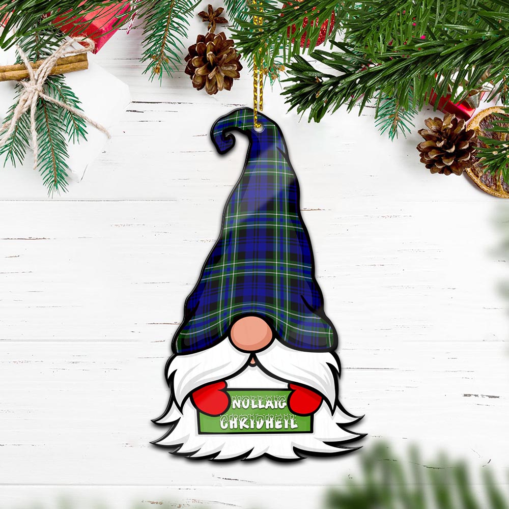 Arbuthnot Modern Gnome Christmas Ornament with His Tartan Christmas Hat Wood Ornament - Tartanvibesclothing