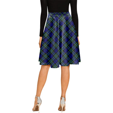Arbuthnot Modern Tartan Melete Pleated Midi Skirt