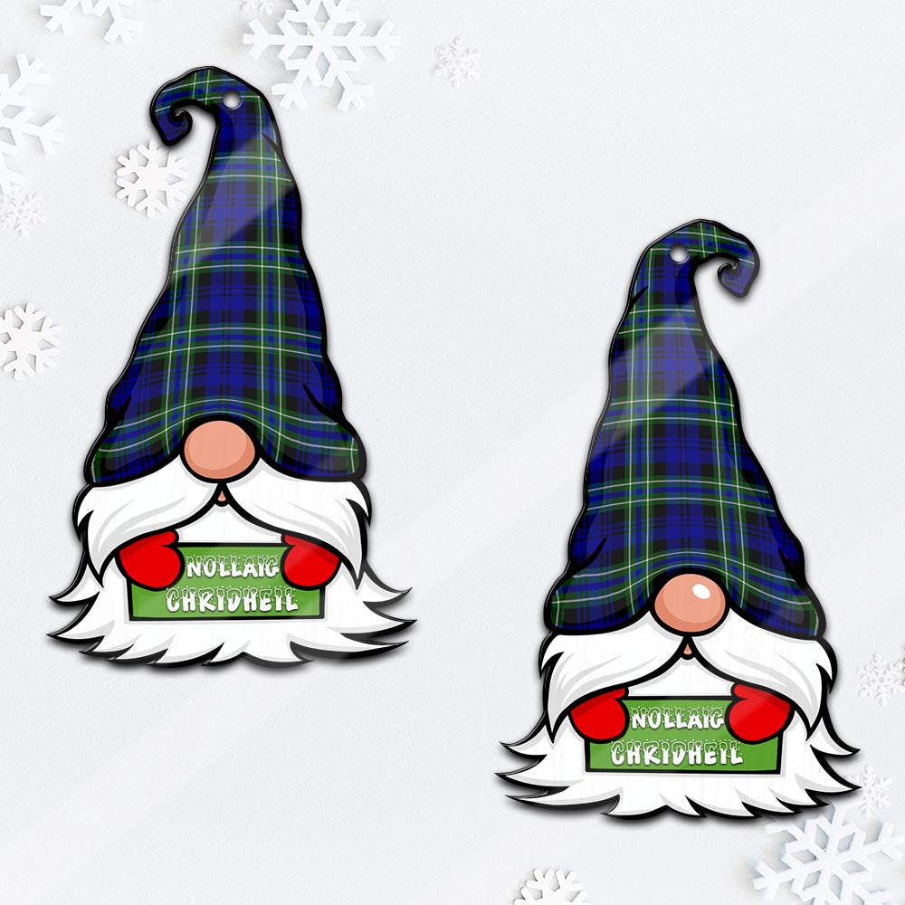 Arbuthnot Modern Gnome Christmas Ornament with His Tartan Christmas Hat Mica Ornament - Tartanvibesclothing