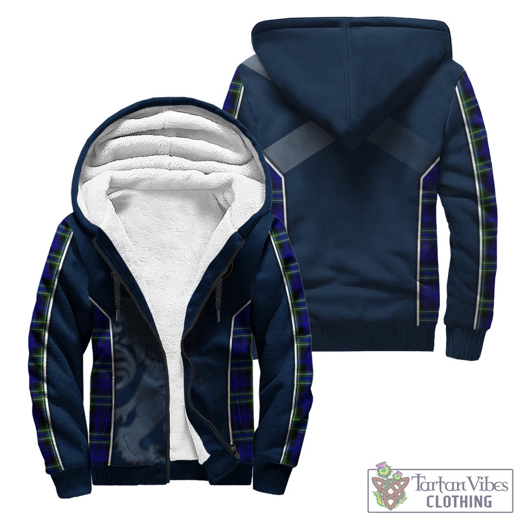 Tartan Vibes Clothing Arbuthnot Modern Tartan Sherpa Hoodie with Family Crest and Lion Rampant Vibes Sport Style