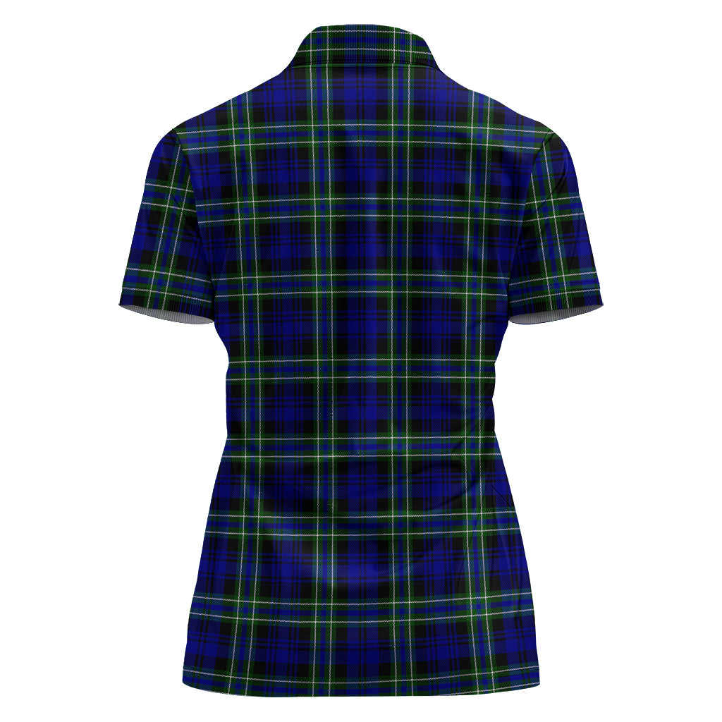 Arbuthnot Modern Tartan Polo Shirt with Family Crest For Women - Tartanvibesclothing