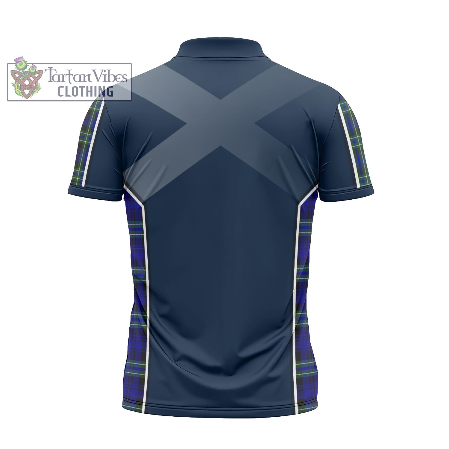 Tartan Vibes Clothing Arbuthnot Modern Tartan Zipper Polo Shirt with Family Crest and Scottish Thistle Vibes Sport Style