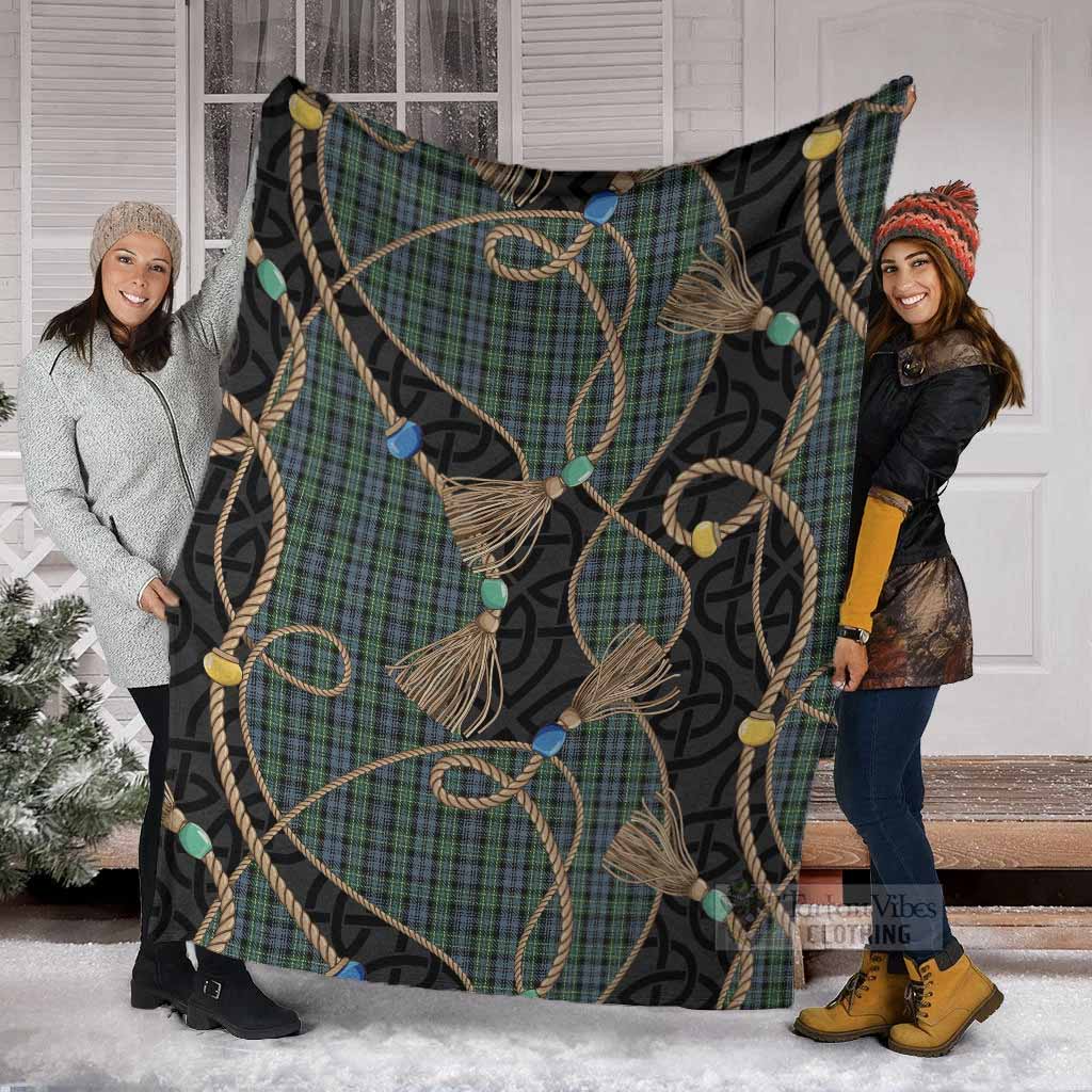 Arbuthnot Scottish Tartan Twisted Ropes Stylized Blanket - Tartan Vibes Clothing