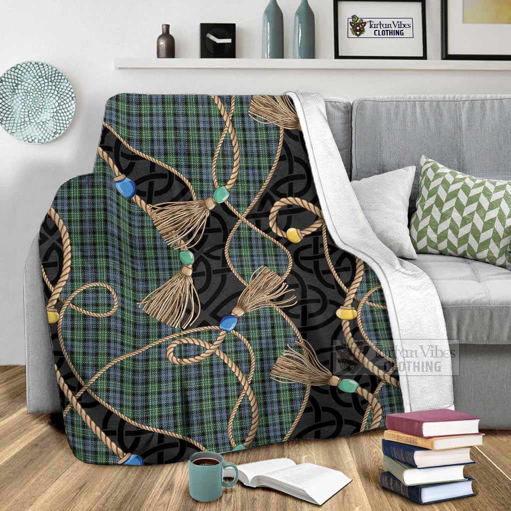 Arbuthnot Scottish Tartan Twisted Ropes Stylized Blanket - Tartan Vibes Clothing