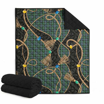 Arbuthnot Scottish Tartan Twisted Ropes Stylized Premium Quilt Super King Quilt 91" x 110" - Tartan Vibes Clothing