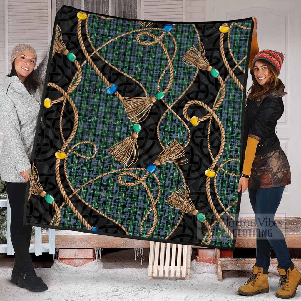 Arbuthnot Scottish Tartan Twisted Ropes Stylized Premium Quilt - Tartan Vibes Clothing