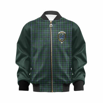 Arbuthnot Tartan Accent Kid Bomber Jacket with Family Crest