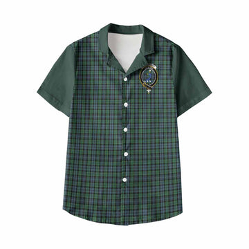 Arbuthnot Tartan Accent Kid Hawaiian Shirt with Family Crest
