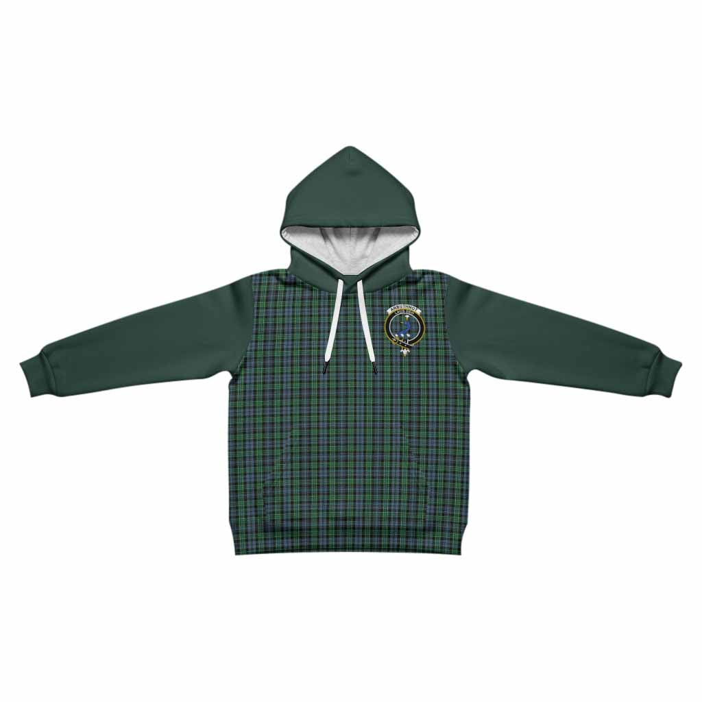 Arbuthnot Tartan Accent Kid Hoodie with Family Crest