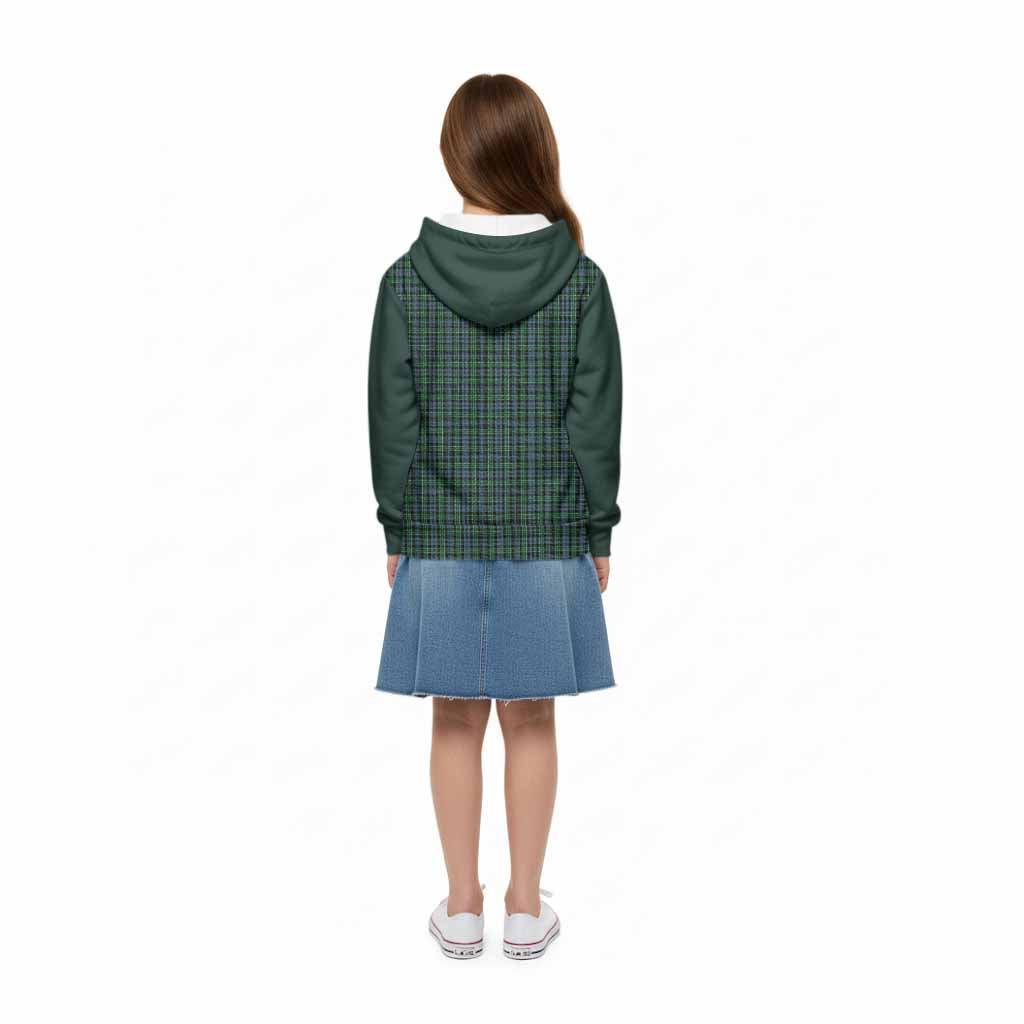 Arbuthnot Tartan Accent Kid Hoodie with Family Crest