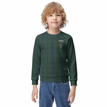 Arbuthnot Tartan Accent Kid Knitted Sweatshirt with Family Crest