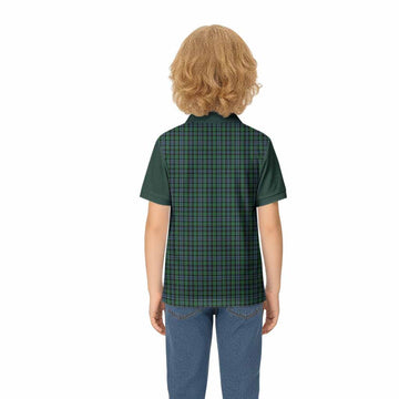 Arbuthnot Tartan Accent Kid Polo Shirt with Family Crest