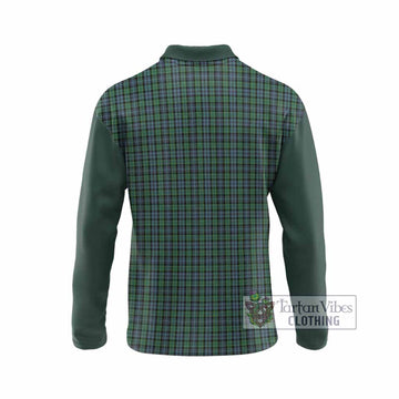 Arbuthnot Tartan Accent Long Sleeve Polo Shirt with Family Crest