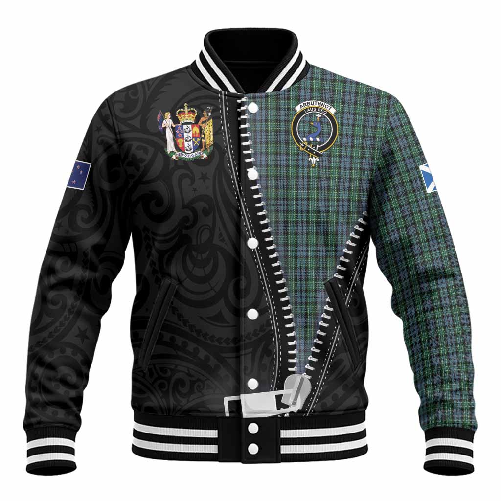 Arbuthnot Tartan Baseball Jacket New Zealand Pattern Unique Zipper Stylized