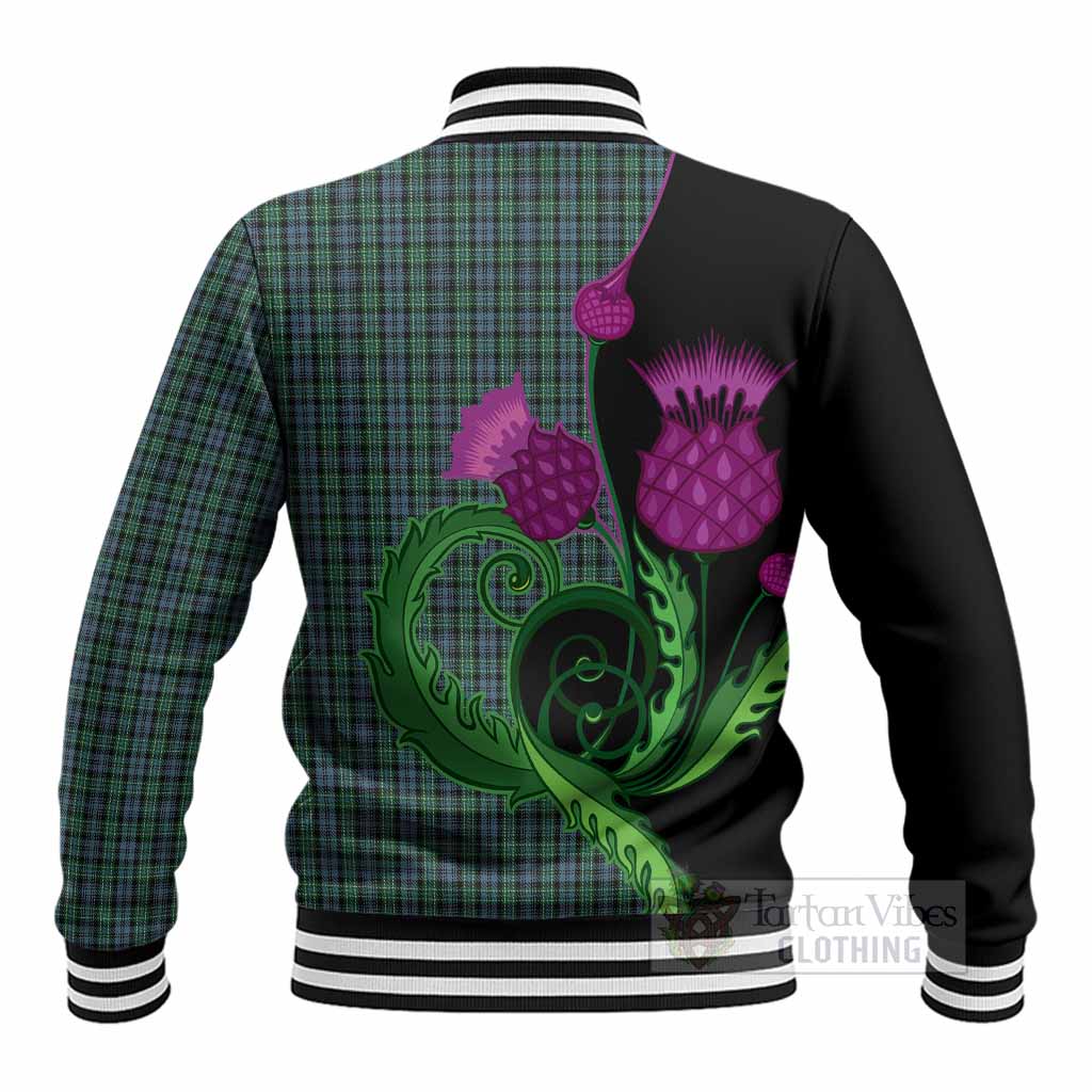 Arbuthnot Tartan Baseball Jacket Traditional Scottish Thistle