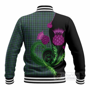 Arbuthnot Tartan Baseball Jacket Traditional Scottish Thistle