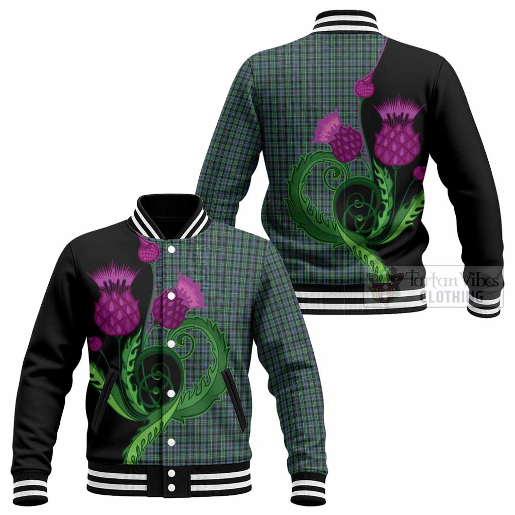 Arbuthnot Tartan Baseball Jacket Traditional Scottish Thistle