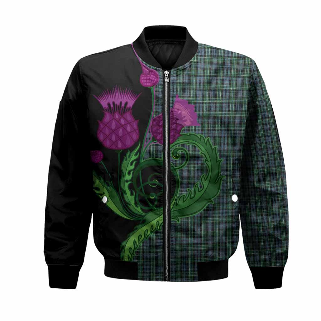 Arbuthnot Tartan Bomber Jacket Traditional Scottish Thistle