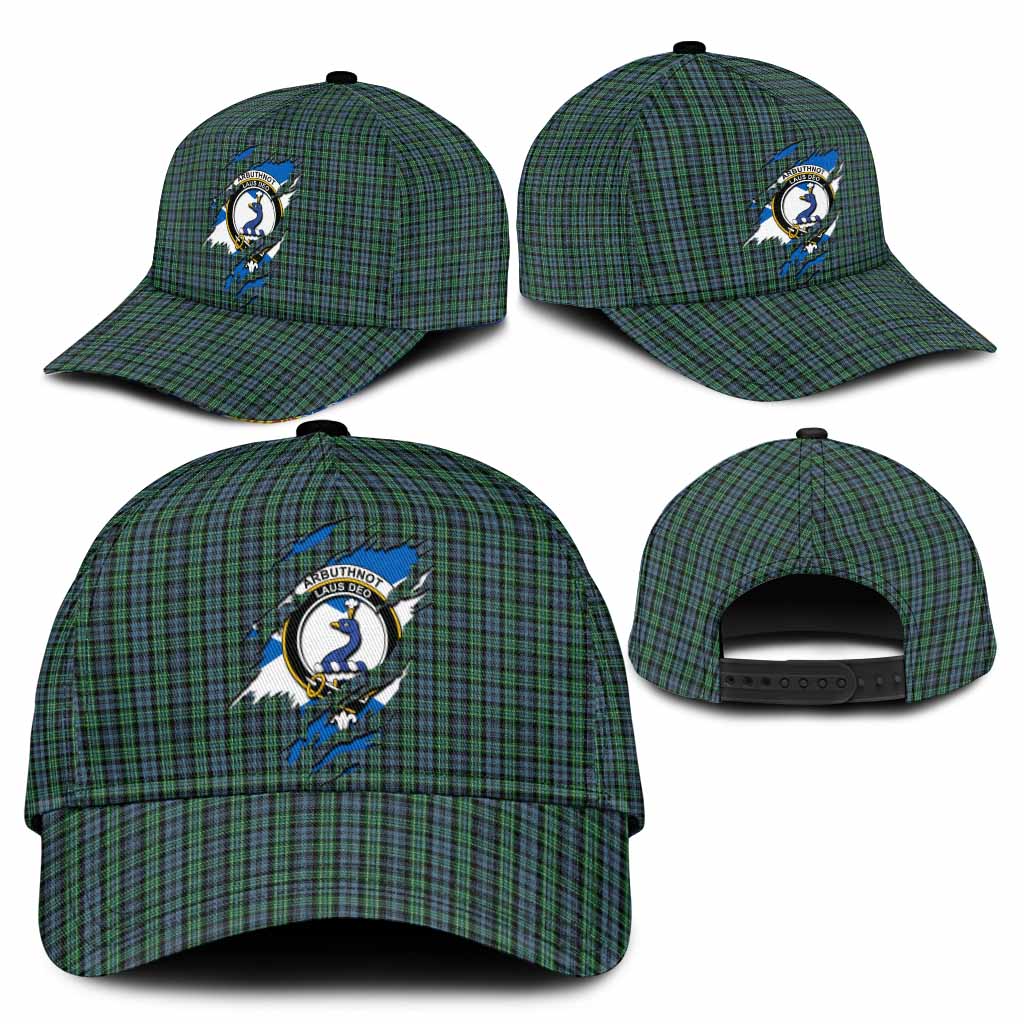 Arbuthnot Tartan Classic Cap with Family Crest In Me Style
