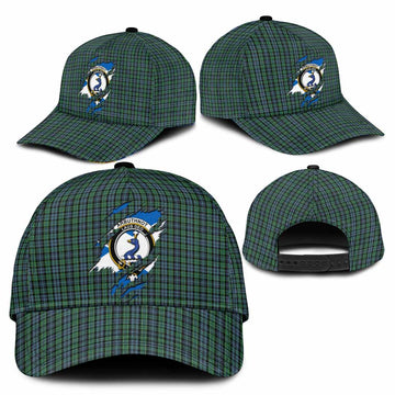 Arbuthnot Tartan Classic Cap with Family Crest In Me Style