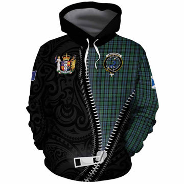 Arbuthnot Tartan Cotton Hoodie New Zealand Pattern Unique Zipper Stylized