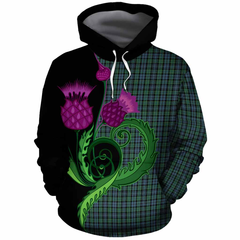 Arbuthnot Tartan Cotton Hoodie Traditional Scottish Thistle