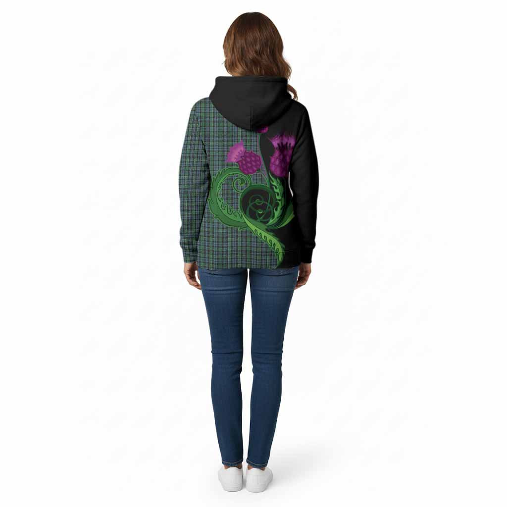 Arbuthnot Tartan Cotton Hoodie Traditional Scottish Thistle