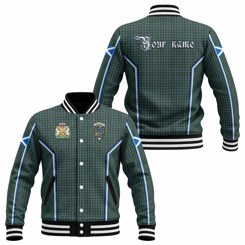 Arbuthnot Tartan Crest Baseball Jacket Scotland Coat of Arm Flag Style - Tartan Vibes Clothing