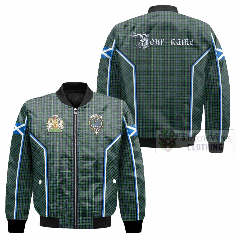 Arbuthnot Tartan Crest Bomber Jacket Scotland Coat of Arm Flag Style - Tartan Vibes Clothing