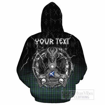 Arbuthnot Tartan Crest Cotton Hoodie Celtic Odin's Raven Legacy
