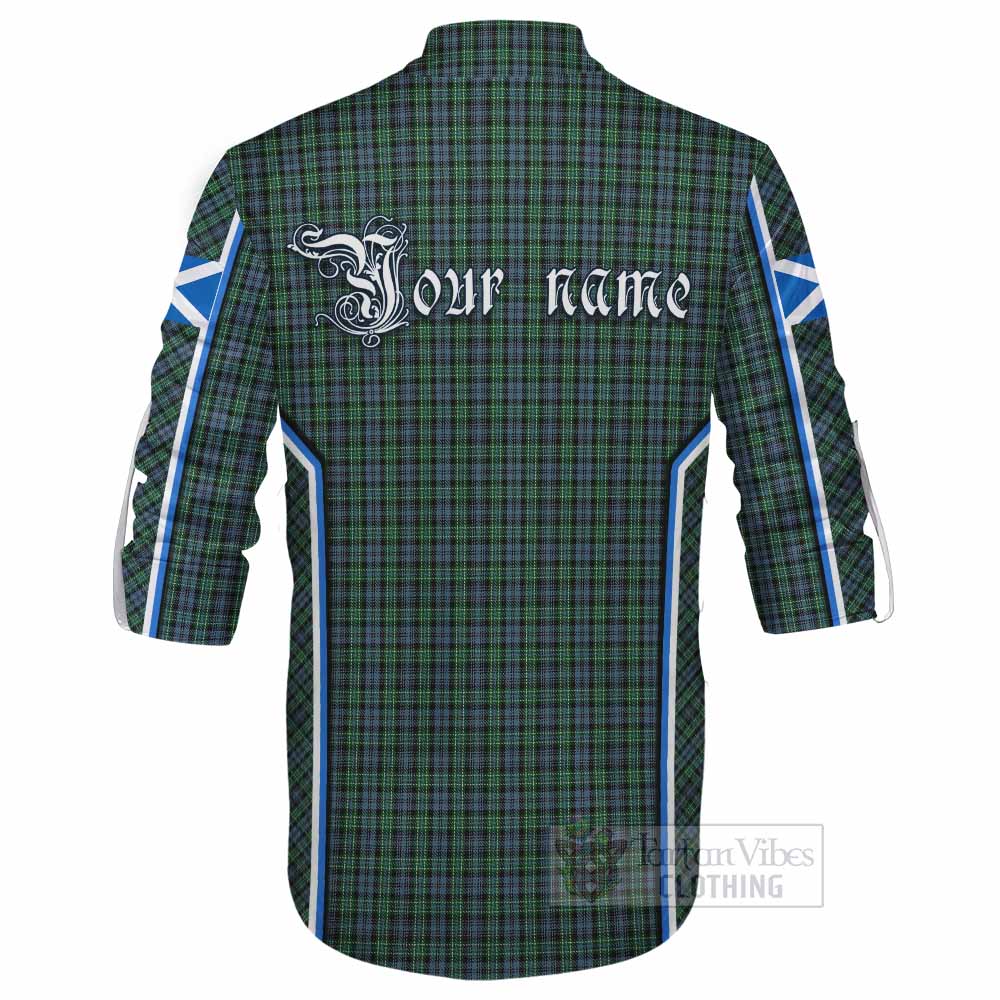 Arbuthnot Tartan Crest Ghillie Kilt Shirt Scotland Coat of Arm Flag Style - Tartan Vibes Clothing