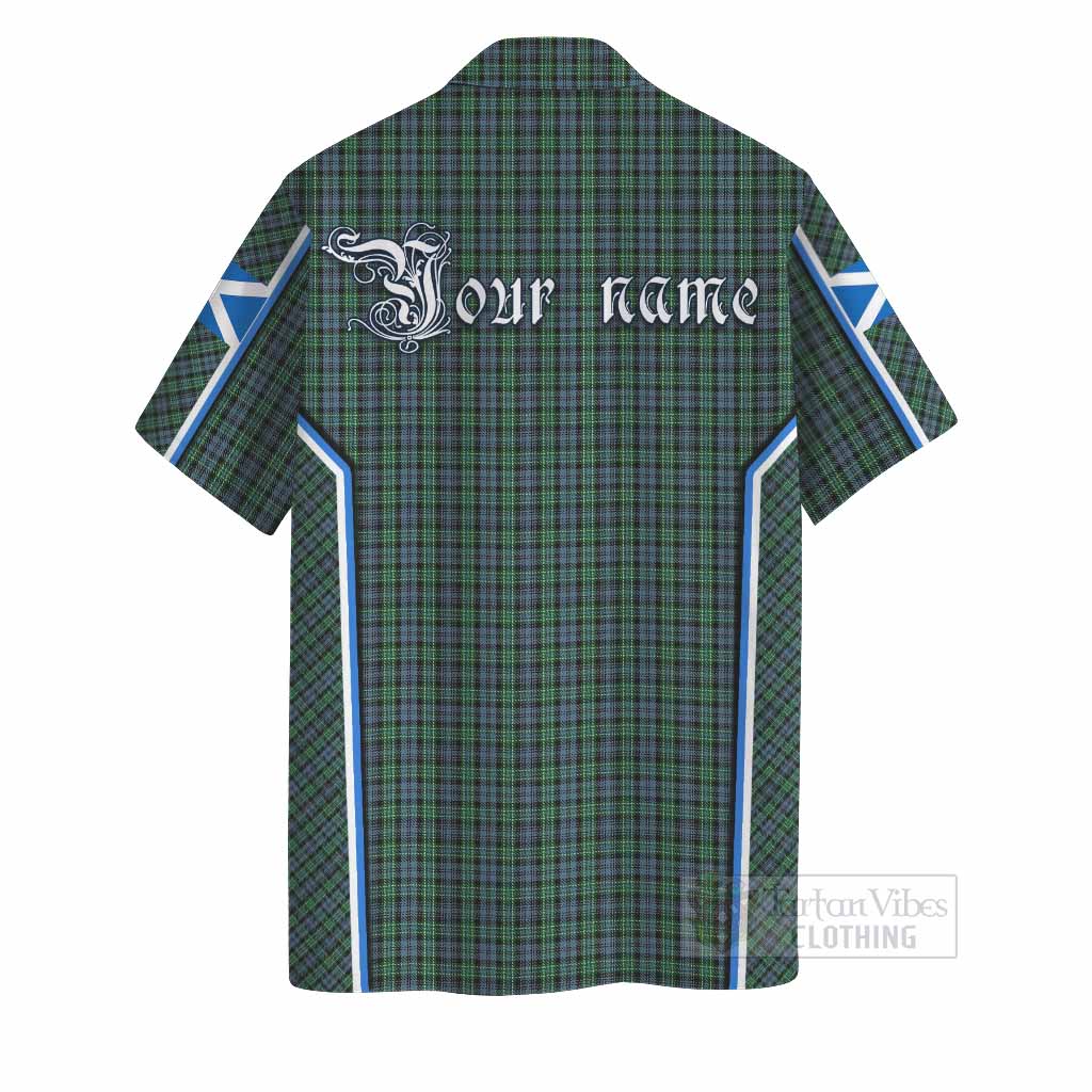 Arbuthnot Tartan Crest Hawaiian Shirt Scotland Coat of Arm Flag Style - Tartan Vibes Clothing