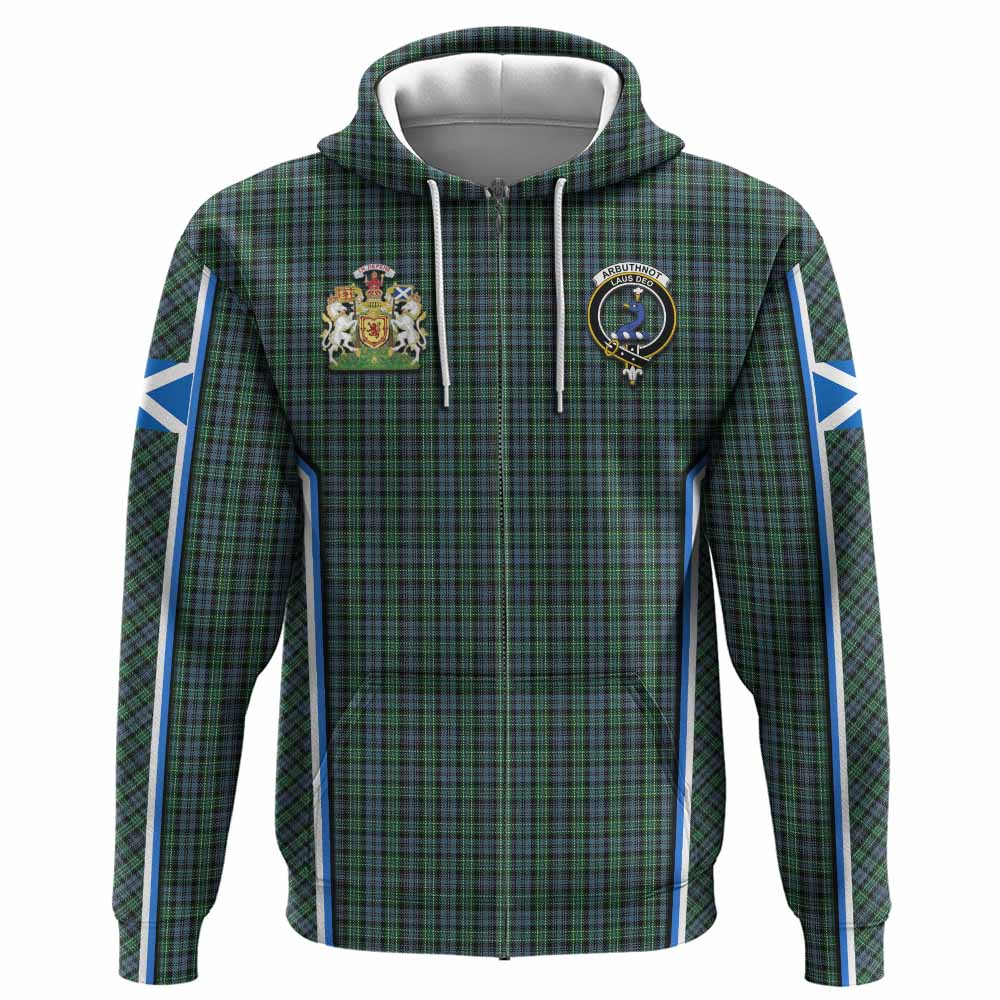 Arbuthnot Tartan Crest Hoodie Scotland Coat of Arm Flag Style - Tartan Vibes Clothing