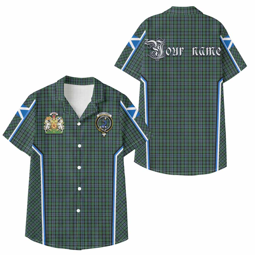 Arbuthnot Tartan Crest Kid Hawaiian Shirt Scotland Coat of Arm Flag Style - Tartan Vibes Clothing