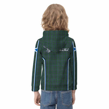 Arbuthnot Tartan Crest Kid Hoodie Scotland Coat of Arm Flag Style - Tartan Vibes Clothing