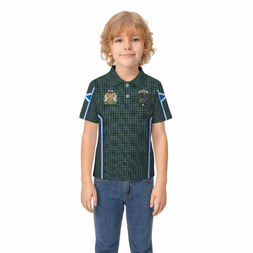 Arbuthnot Tartan Crest Kid Polo Shirt Scotland Coat of Arm Flag Style - Tartan Vibes Clothing