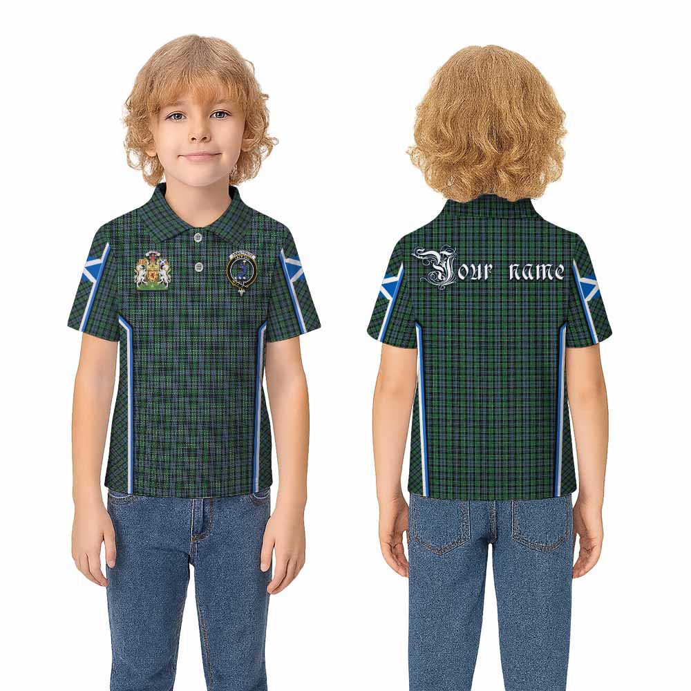 Arbuthnot Tartan Crest Kid Polo Shirt Scotland Coat of Arm Flag Style - Tartan Vibes Clothing