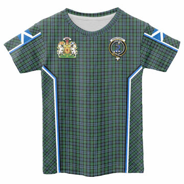 Arbuthnot Tartan Crest Kid T-shirt Scotland Coat of Arm Flag Style - Tartan Vibes Clothing