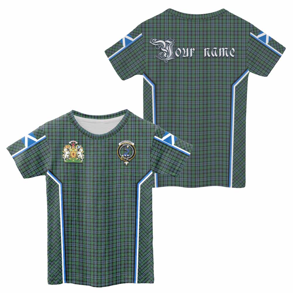Arbuthnot Tartan Crest Kid T-shirt Scotland Coat of Arm Flag Style - Tartan Vibes Clothing