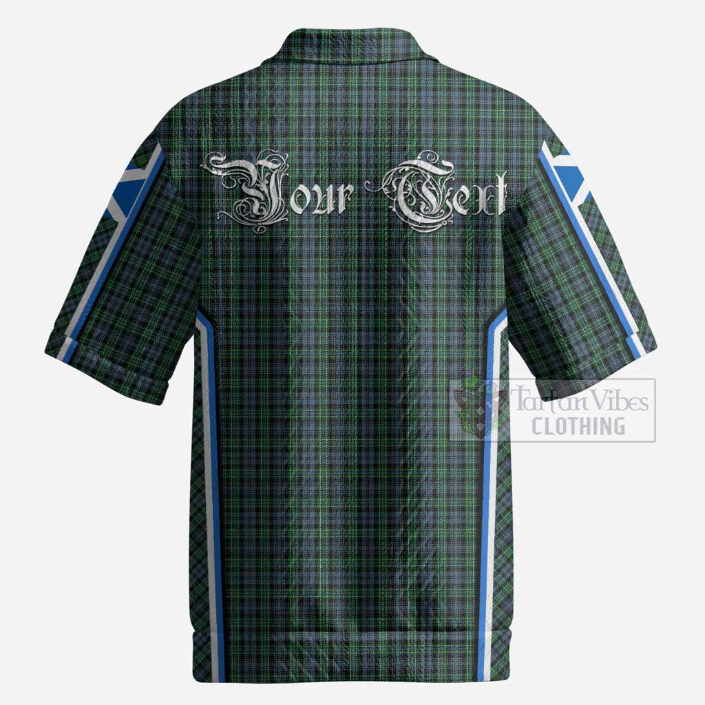 Arbuthnot Tartan Crest Men’s Polo Sweater Top Scotland Coat of Arm Flag Style