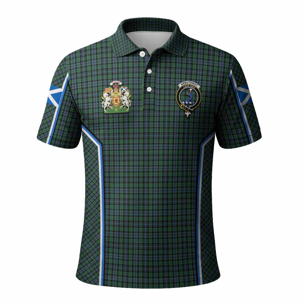 Arbuthnot Tartan Crest Polo Shirt Scotland Coat of Arm Flag Style - Tartan Vibes Clothing