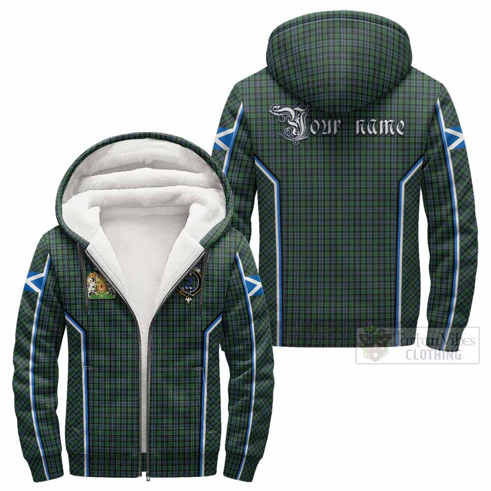 Arbuthnot Tartan Crest Sherpa Hoodie Scotland Coat of Arm Flag Style - Tartan Vibes Clothing